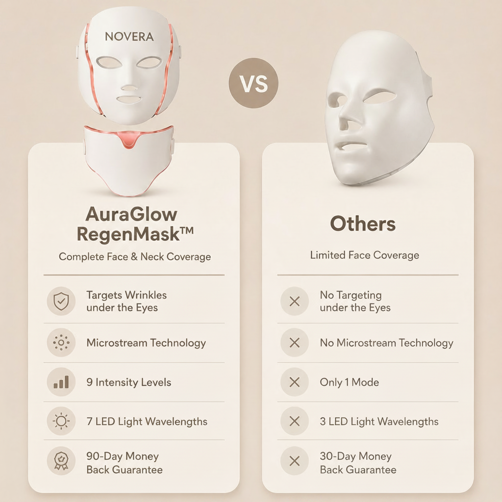 AuraGlow – Anti-Aging LED Face Mask